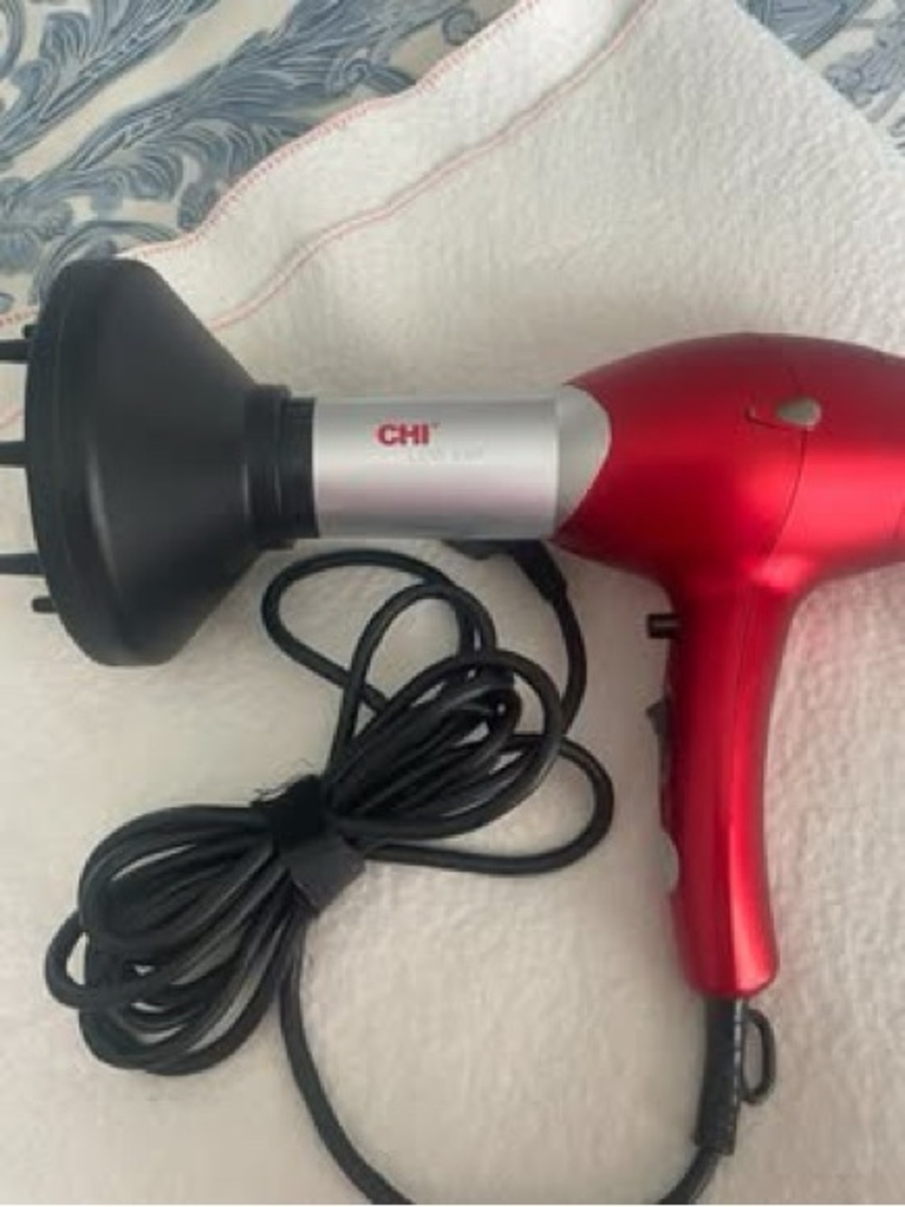 CHI Red Professional Hair Dryer with Diffuser - Women Hair Tools